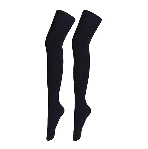 Bestjybt Women Thigh High Socks for Tall Girls Extra Long Cotton Over the Knee Boot Stockings Warm leg Warmers
