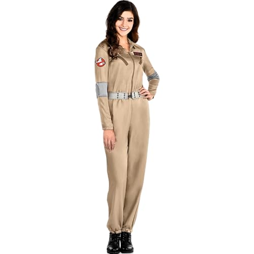 Party City Classic Ghostbusters Halloween Costume for Women, Small (2-4), Includes Badges Multicolor