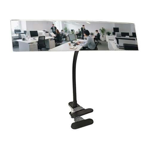Nanningo 12" Convex Clip-On Security Mirror for Rear View
