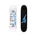 LINGLING-Skateboard Tabla Completa De Patineta 31,5 X 7,5 Pulgadas con Rodamiento De Bolas ABEC-13 Tabla De Arce De Tabla Larga Longboard - Rocky Mountain (Color : White)