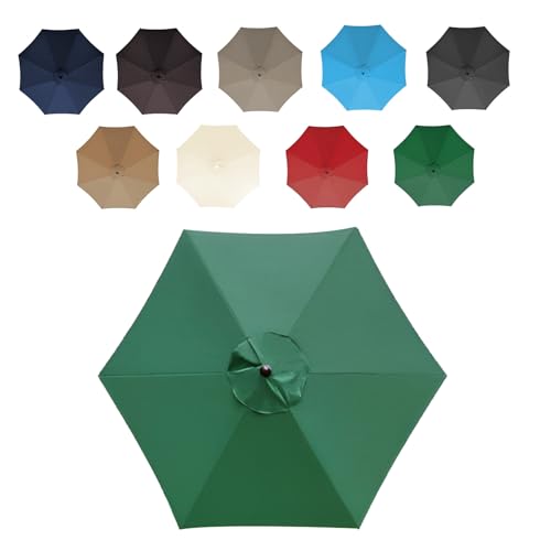 Toile de rechange pour parasol de marché 350 cm vert protection UV