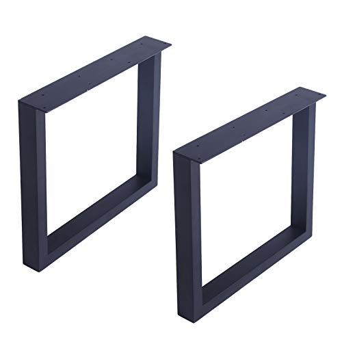 Metal Furniture Legs Industrial Modern Decory Square Tube Table Legs,Heavy Duty Desk Legs,Dining Table Legs,DIY Table with Iron Legs(15.7H x 17.7W inch)