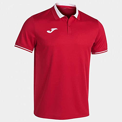 Joma Polo Manches Courtes Championnat VI Rouge Blanc, 101954.602.6XS