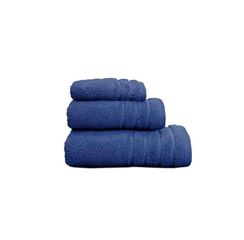 Sedalinne - Juego de Toallas de Baño Completo 500 Gr Liso - Toallas Baño Grandes y Pequeñas Rizo 100% Algodón - Pack (1 Tocador + 1 Lavabo+ 1 Ducha) - Alta Absorción - Toalla Algodon - Azul Marino