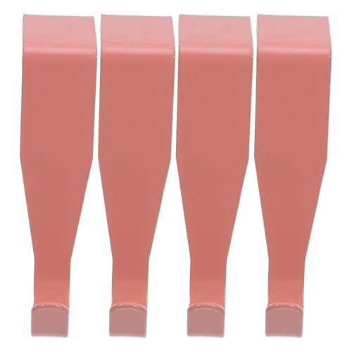 TOVINANNA 4 Piezas Gancho para Ropa de Puerta de Acero al Carbono Rojo, Resistente y Ahorro de Espacio, Adecuado para Cocina y Apartamentos Pequeños