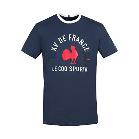 Le Coq Sportif Men's Ffr Fanwear Tee Ss No 1 M T-Shirt, Dress Blues, XS Cover