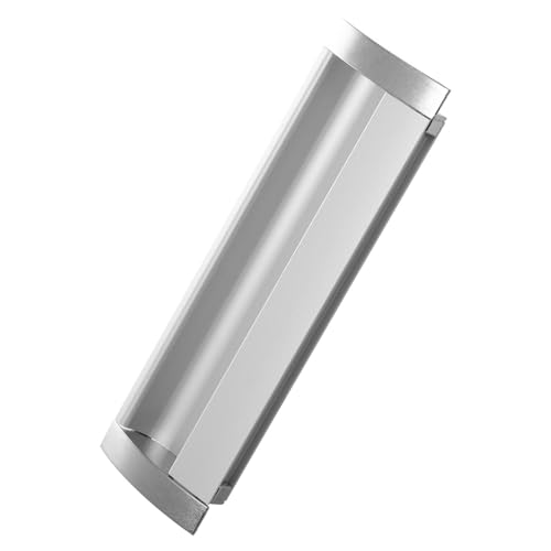 Manijas empotradas para puertas de aleación de aluminio, herrajes de montaje empotrado para puertas correderas de clóset y gabinete, perilla de empuje y tracción, separación de agujeros 128mm miniatura 1