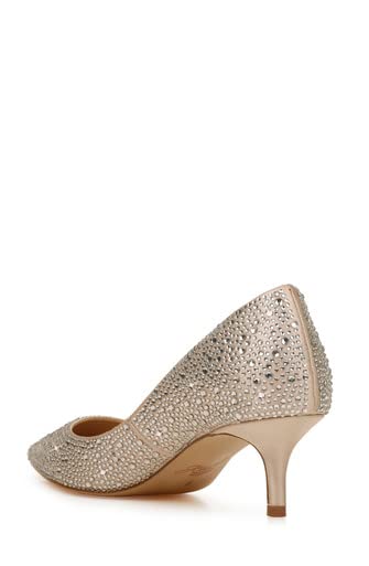 Jewel Badgley Mischka Frenchie Wide Width Pointed Toe Kitten Heel4