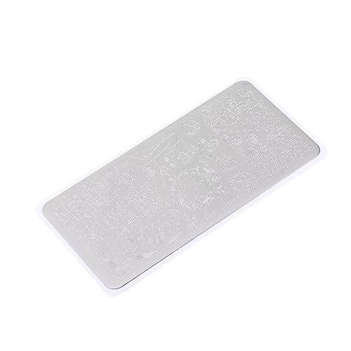 Healvian 1 Pieza plantillas de uñas Pararse tiras Gel Lámina Clavos paleta plantilla uñas estampado estampador de uñas placa de sello de uñas kit de estampado de uñas placa de arte de uñas