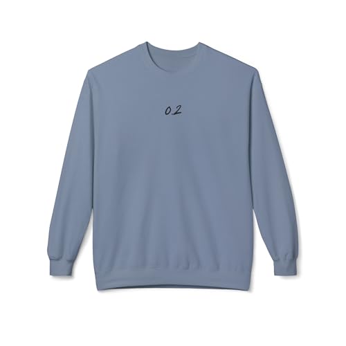 Minimalist 0.2 Fleece Crewneck Sweatshirt - Unisex Midweight Comfort Zero Point Two Sweatshirt