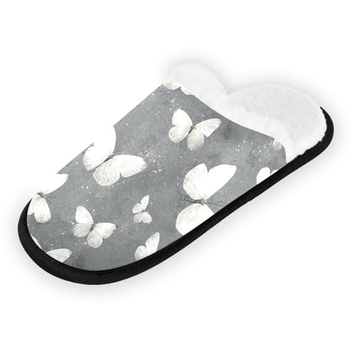 Butterfly Beautiful Black Slippers For Women Men Soft Memory Foam Non-Slip Animal Winter Indoor House Shoes Travel Slipper2