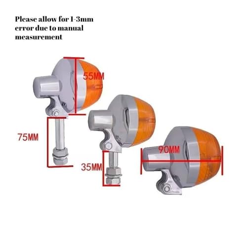 Clignotants moto ambrés ampoules 12V indicateurs de direction C70 - 3