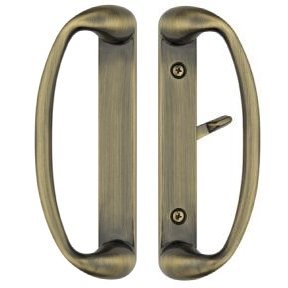 Sonoma Sliding Glass Door Handle, Durable Hardware Door Locks, Door Handles, Door Hardware In Antique Brass Finish Fits 3-15/16" #TOP24