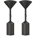 QH.HOME Winter Patio Heater Covers, [2025 Upgraded Tear-Resistant Fabric] Waterproof with Robust Zipper ,Height fit 87"-92",Dustproof/Wind/Sunlight/Snow-Resistant, 2 Pack-Black