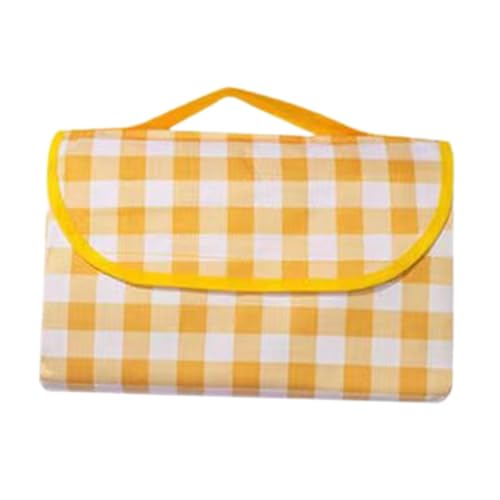 MFMEXUL Family Picnic Blanket Waterproof and Portable for Outdoor Adventures, Yellow