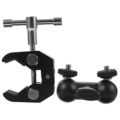 Toddmomy Adjustable Mic Clip Mount Double-head Clamp for Microphone Desk Home Use 2 Pack
