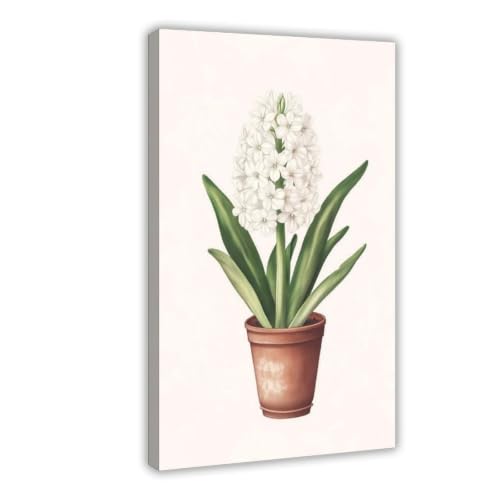 Impression sur toile jacinthe blanche moderne tableau decoration murale chambre