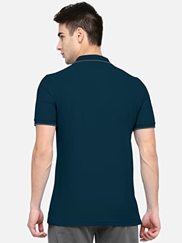 BULLMER Mens Regular Fit Printed Polo Collared Tshirt