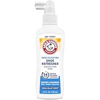 Arm & Hammer Shoe Refresher Spray, Odor Eliminator for Sneakers, 24 Odor & Wetness Control, Aerosol-Free Shoe Deodorizer Spray, Ocean Blast Scent, 3.4 oz
