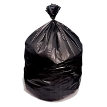 X-Liner by Heritage Bag, Economical Heavy Duty Can Liner 38"x58", Black, 1.5Mil, 100 pack