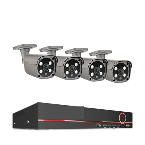 8CH 5MP HD POE CCTV ZLeBJVXe z[rfIĎ NVR Lbg 猟o O IP JZbg(1T,8CH 4 Bullet Camera)
