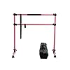 ZELUS-4ft-Portable-Ballet-Barre-for-Home-Gym-Freestanding-Dance-Exercise-Equipment-for-Home-Workouts-Fitness-Flexibility-Training-with-Stretch-Band-and-Tote ZELUS Portable Ballet Barre for Home Gym | Freestanding Dance Exercise Equipment for Home Workouts Fitness Flexibility Training with Stretch Band and Tote (4ft, Pink)