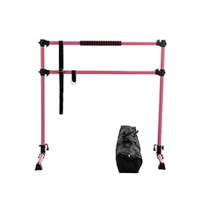 ZELUS-4ft-Portable-Ballet-Barre-for-Home-Gym-Freestanding-Dance-Exercise-Equipment-for-Home-Workouts-Fitness-Flexibility-Training-with-Stretch-Band-and-Tote ZELUS Portable Ballet Barre for Home Gym | Freestanding Dance Exercise Equipment for Home Workouts Fitness Flexibility Training with Stretch Band and Tote (4ft, Pink)