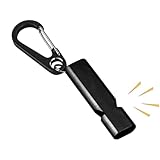 Fischietto di sicurezza Campeggio - Suono a doppio tubo, segnale ad alto valore | Strumento di allarme di emergenza, fischietto compatto di sopravvivenza alto con fibbia a D Attrezzatura di soccorso