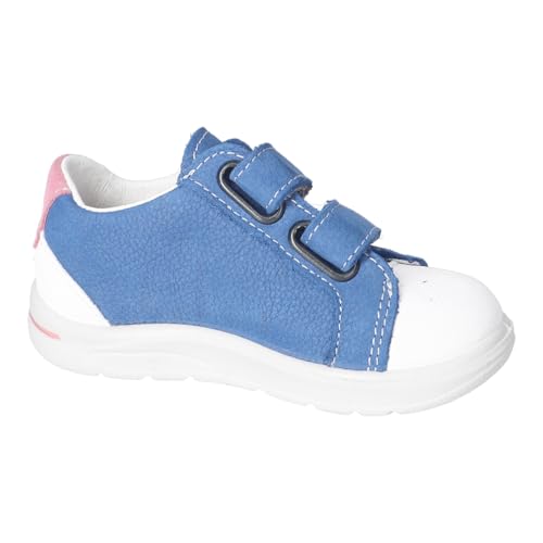 RICOSTA Pepino Nippy Azur Leather Kids Shoe with Double Rip Tape Straps and Padded Ankles4