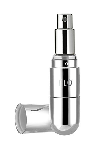 Flo Accessories Refillable Fragrance Atomizer, Silver, 0.17 ounce