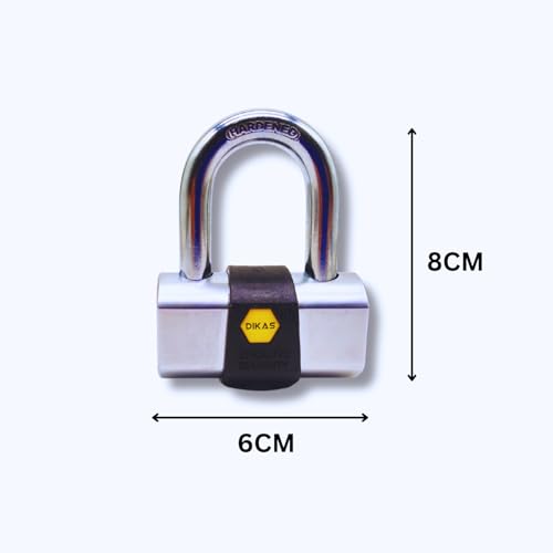Image of Heavy Duty Keyed Lock | Hardened Steel Shackle Lock | Anti-Rust Security for Gate, Warehouse & Outdoor Use (ALT-30 Black (60MM))