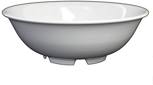 Western Melamine Rimless Bowl Menudo Bowl, 41-Ounce, 8" dia., White or Tan NSF #5070 (12, White)