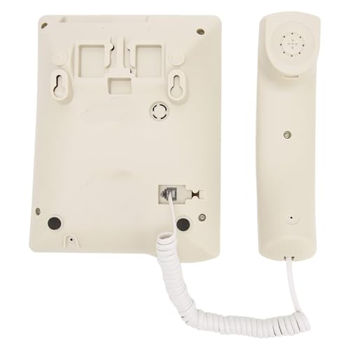 Teléfono fijo con cable y identificador de llamadas blanco miniatura 7