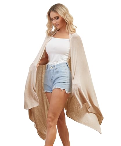 Tencel Cashmere Shawl Wraps for Women,Pashmina Stole Airplane Travel Wool Scarf Blanket Wrap Lightweight UPF 50+