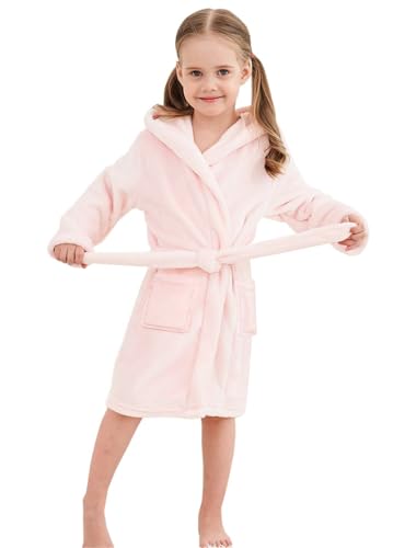 Umeyda Girls Fleece Hooded Robes, Warm Printed Bath Robe for Kids Womens Soft Fuzzy Bathrobe for Gifts3