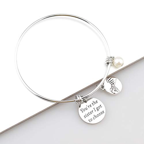 LQRI Friendship Bracelet Best Friend Gift You Are The Sister I Got To Choose Bangle Bracelet Gift for Best Friend BFF Besties2