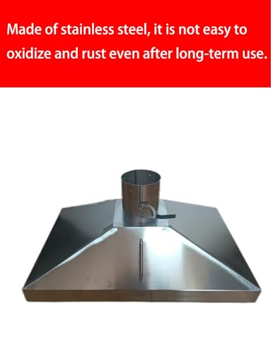 Campana extractora de humo de soldadura, colector de humo de acero inoxidable con conector de conducto, filtro de polvo inoxidable fácil de instalar para uso en taller industrial