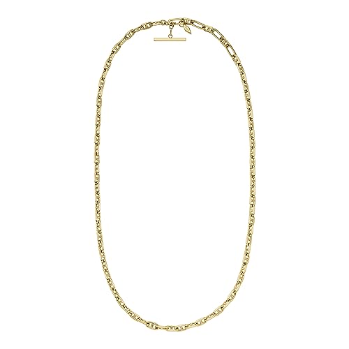 Image of Fossil Women's Ellis Toi Et Moi Gold-Tone Brass Station Necklace