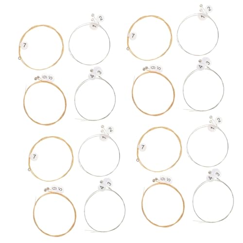 OFFSCH 4セット ハープ用スチール弦 交換用セット ハープ弦 アコースティック楽器用 7本×4