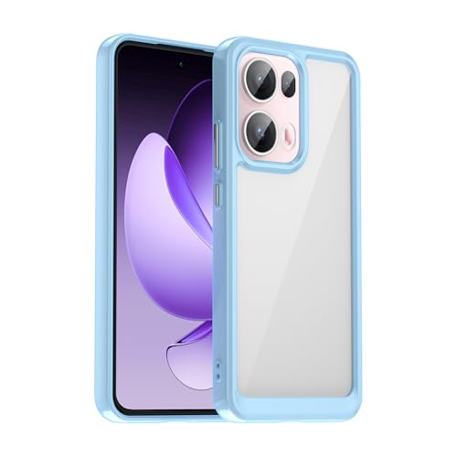 Coque OPPO Reno13 Pro 5G transparente acrylique bleu antichoc