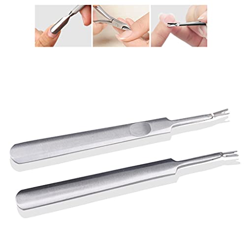 Nagelhautschieber aus Edelstahl mit V-Form Gabel Nail Art Maniküre Pediküre Werkzeug Tragbare Schönheitspflege Werkzeuge… – Bild 7