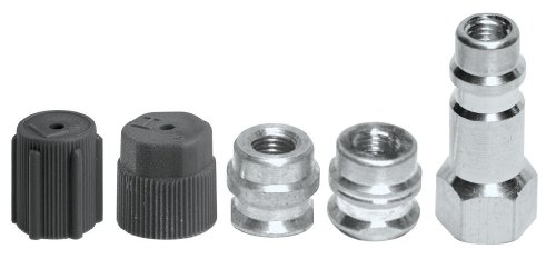 InterDynamics Certified A/C Pro Car Air Conditioner Adapter Kit, Complete AC Conversion Adapter Kit Converts R122 to R134-A Refrigerant, Includes 1 Low Side Port, 1 High Side Port and Retrofit Label,