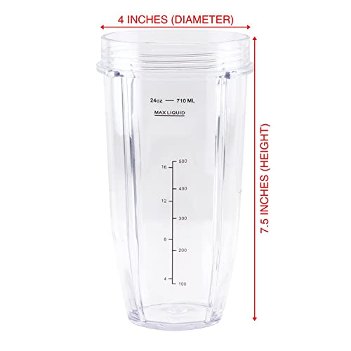 Repuesto licuadora 7 cuchillas acero inoxidable 24Oz miniatura 5