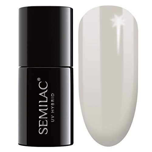 Semilac UV Nagellack Grau 544 City Break Just Chillin 7 ml UV LED Farblack für Farbintensive Fingernägel Ergiebig…