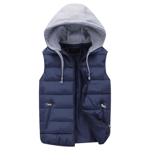 Gilet matelassé à capuche sans manches pour affronter le vent froid en mi-saison
