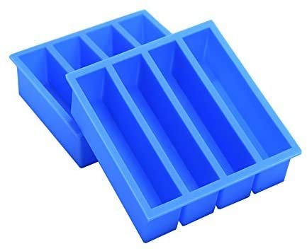 Silicone Ice Cube Trays With Easy Release Ice Cubes For Whiskey, Butter Mold, Set Of 2 Blue #TOP2