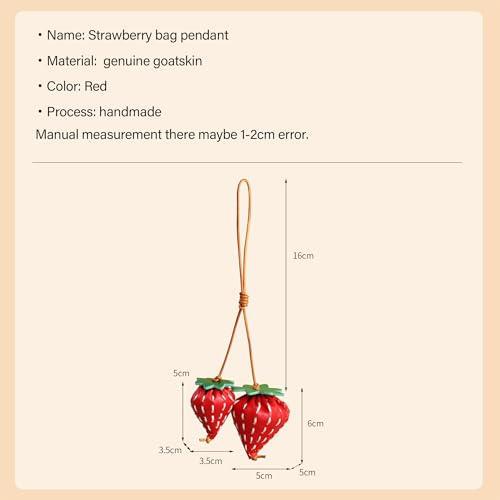 Image of Leather Keychain,Purse Charms,Bag Charms for Handbags,Interesting Stylish Simulated Food Leather Bag Charm