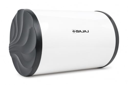 Image of Bajaj Majesty Pro Horizontal Geyser 15 L (Left pipe)| Glassline coated tank | Shock resistant body | Warranty: 7 Yr Tank, 2 Yr Comprehensive | BEE Rating 4 Star | Suitable for low ceiling heights
