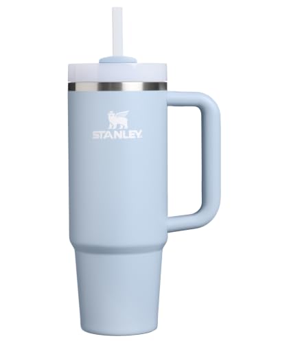Image of STANLEY Quencher H2.0 Tumbler with Handle and Straw 30 oz | Flowstate 3-Position Lid | Cup Holder Compatible for Travel | Insulated Stainless Steel Cup | BPA-Free | Blue Dream Stone