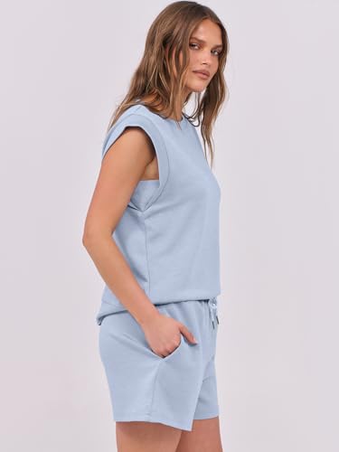 Image of ANRABESS Two Piece Sets for Women 2026 Summer Short Lounge Set Casual Beach Vacation Outfits Spring Sweatsuits Tracksuit
